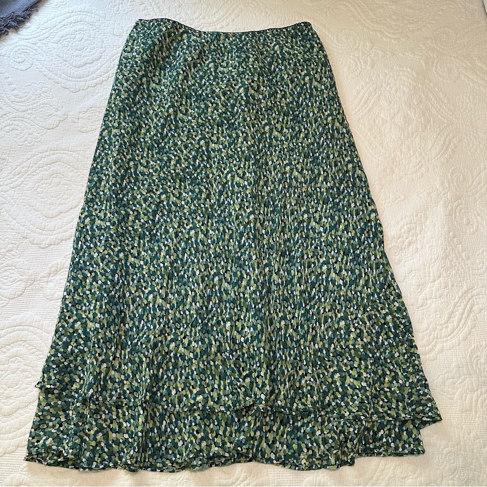 JM Collection Y2K Layered Middi Skirt. Size 14. Polka Dot Pattern.